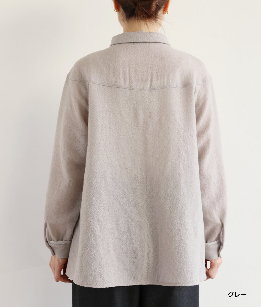 【SALE40％OFF】ラウンド切り替えブラウス