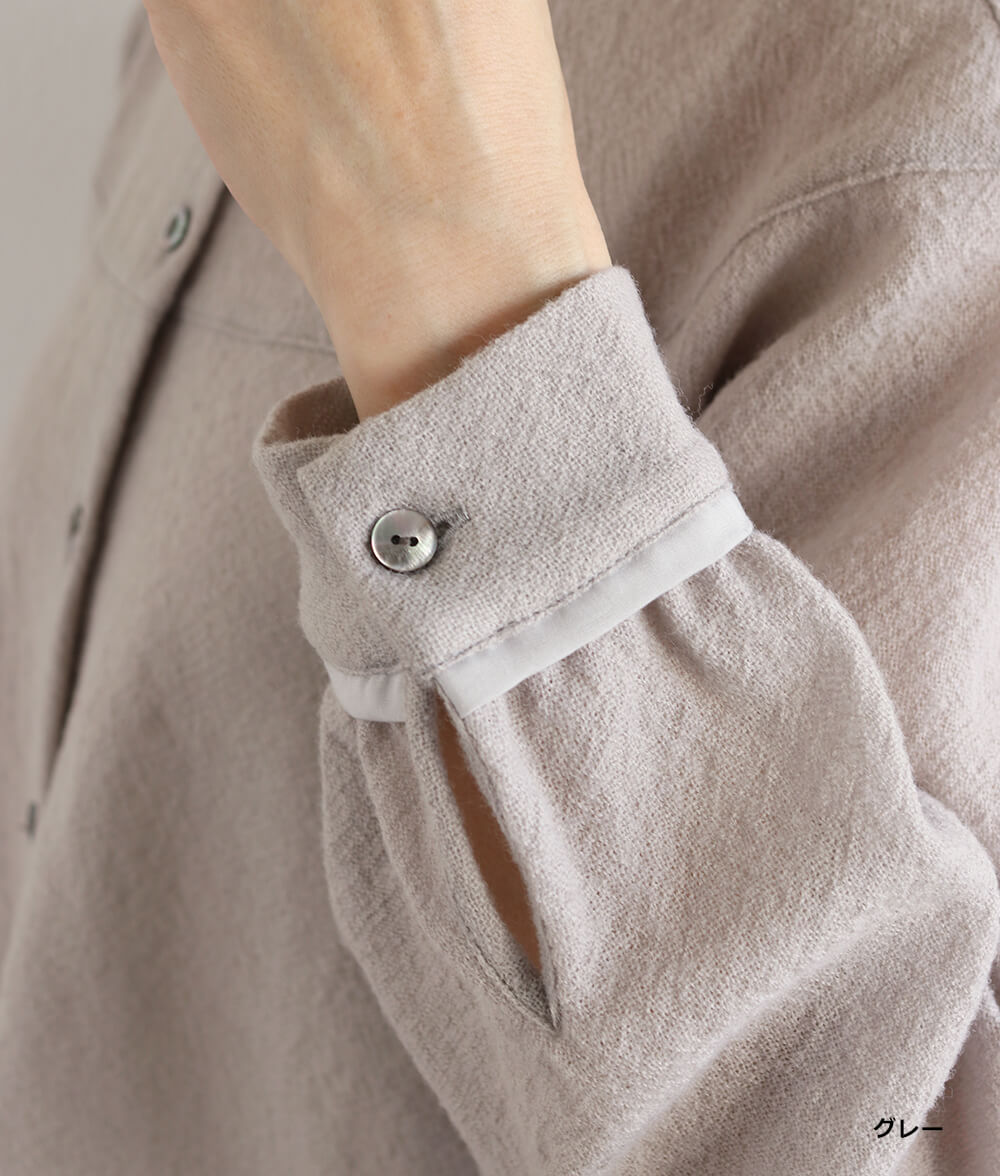 【SALE40％OFF】ラウンド切り替えブラウス