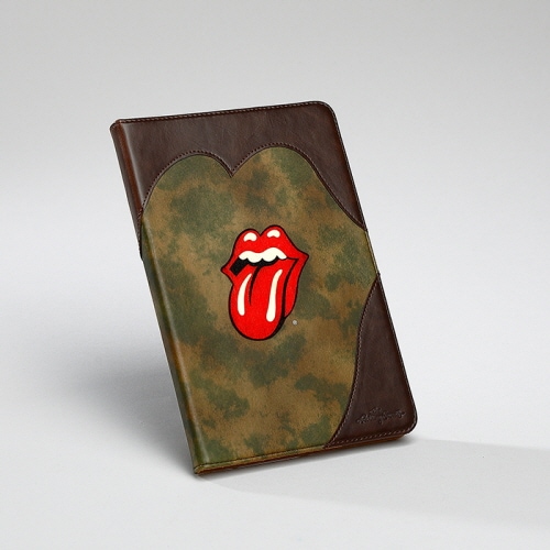 【iPad mini 3 / iPad mini 2 / iPad mini】ZENUS Rolling Stones Classic Tongue Camo Diary （ローリングストーンズ クラシックタン カモダイアリー） ハイブリッド 自動オン・オフ機能付 スタンド機能 ボタンなし