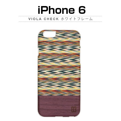 iPhone6s/6 ケース 天然木 Man＆Wood Viola check （マンアンドウッド ヴィオラチェック）アイフォン