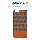 iPhone6s/6 ケース 天然木 Man＆Wood Browny check （マンアンドウッド ブラウニーチェック）アイフォン