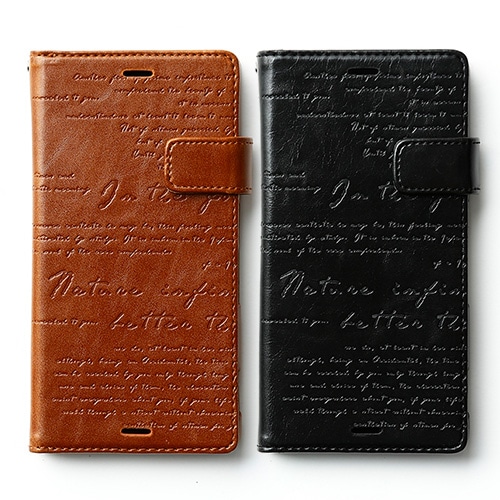 docomo au softbank【Xperia Z3 ケース】ZENUS Lettering Diary （レタリングダイアリー）Brown, Black