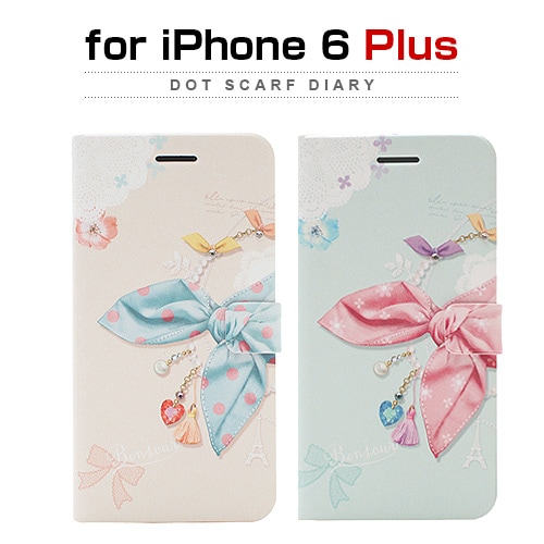 iPhone6s Plus/6 Plus ケース Happymori Dot Scarf Diary （ドットスカーフダイアリー）アイフォン