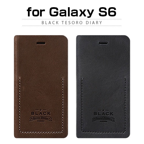 【Galaxy S6 ケース】Zenus  BLACK Tesoro Diary(ゼヌス ブラックテソロダイアリー）