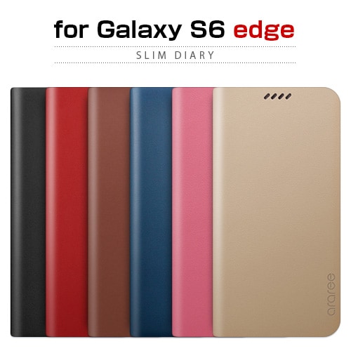 Galaxy S6 edge ケースararee Slim Diary(アラリー スリムダイアリー)