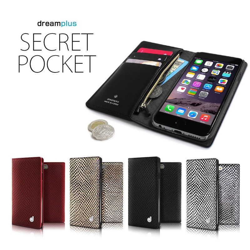 iPhone SE 第3世代 ケース カバー 【本革 手帳型】 Dreamplus シークレットポケットお財布ダイアリーケース [for iPhone SE3/SE2/8/7] |iPhone SE 
