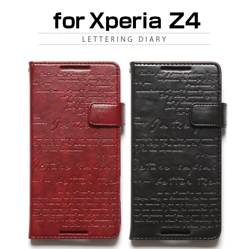 Xperia Z4 ケース　Zenus Lettering Diary(ゼヌス レタリングダイアリー)