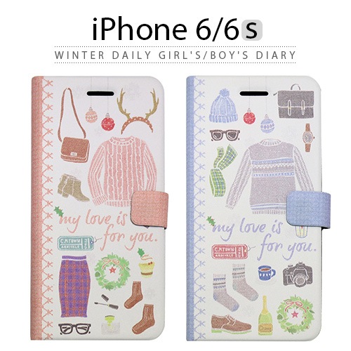 iPhone6s ケース 手帳型 Happymori Winter Daily Diary（ハッピーモリ ウィンターデイリーダイアリー）アイフォン iPhone6