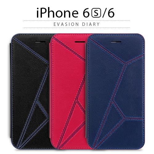 【在庫限り 半額セール】iPhone6s/6 ケース 手帳型 EVASION Diary（スティール イヴェイジョンダイアリー）アイフォン ケース カバー