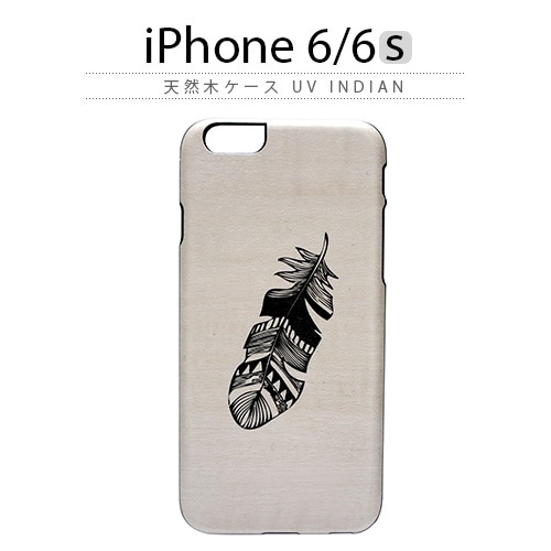 iPhone6s ケース 天然木 Man&Wood  UV Indian（マンアンドウッド インディアン）アイフォン iPhone6