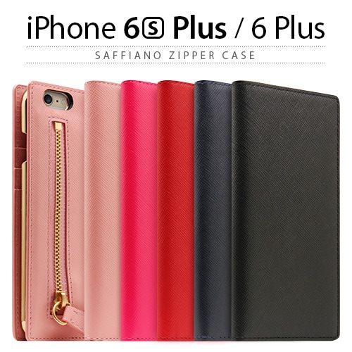 【iPhone 6s Plus / 6 Plus ケース】SLG Design Saffiano Zipper Case （サフィアーノジッパーケース） 【手帳型 / 本革】