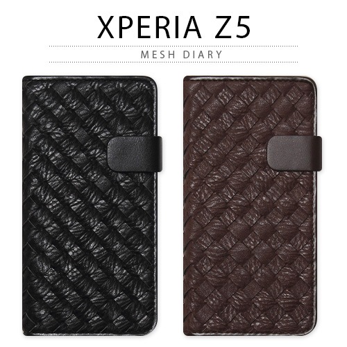 Xperia Z5 ケース 手帳型 ZENUS  Mesh Diary（ゼヌス メッシュダイアリー）エクスペリア ゼット