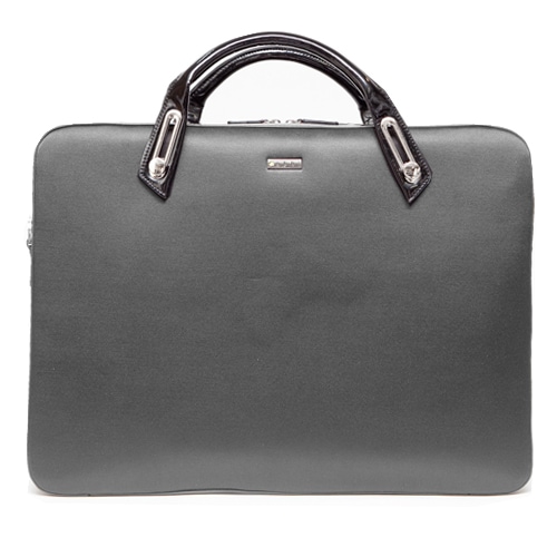 80%OFF【訳あり アウトレット】abbi PCバッグ ミッシェル・サテンブリーフケース L Gray (17インチまで対応)