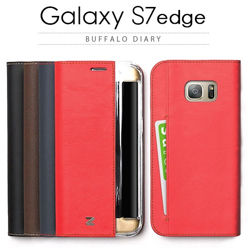 Galaxy S7 edge ケース 手帳型 ZENUS Buffalo Diary（ゼヌス バッファローダイアリー）ギャラクシー エスセブン エッジ 