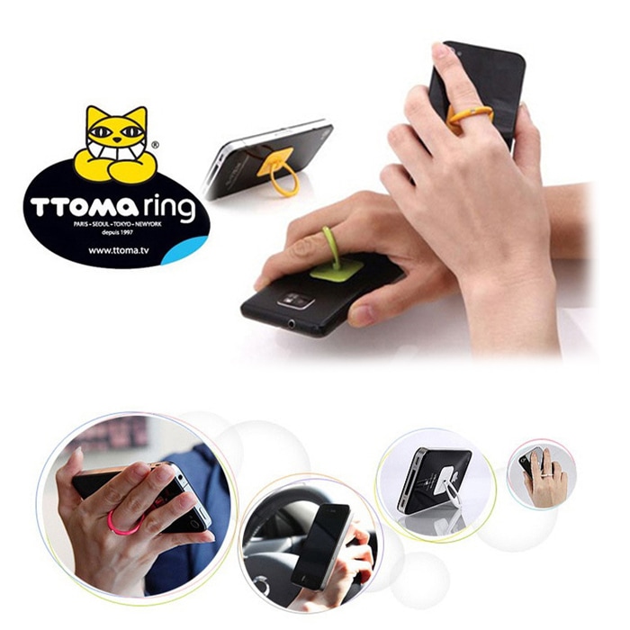 【訳あり アウトレット】超スリムで便利な指輪型スマートフォンスタンド兼ホルダー●ttoma ring|スマホアクセサリ|アウトレット品
