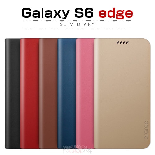 【訳あり アウトレット】 Galaxy S6 edge ケースararee Slim Diary(アラリー スリムダイアリー)