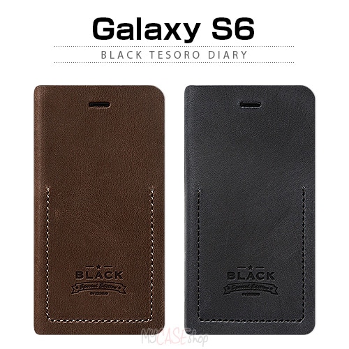 【訳あり アウトレット】 Galaxy S6 ケース Zenus BLACK Tesoro Diary(ゼヌス ブラックテソロダイアリー）