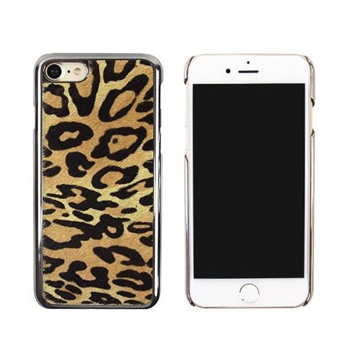 iPhone SE(第3世代)／カバー付き iPhone SE (第3世代) ケース カバー 【本革】GAZE Leopard Calf Hair