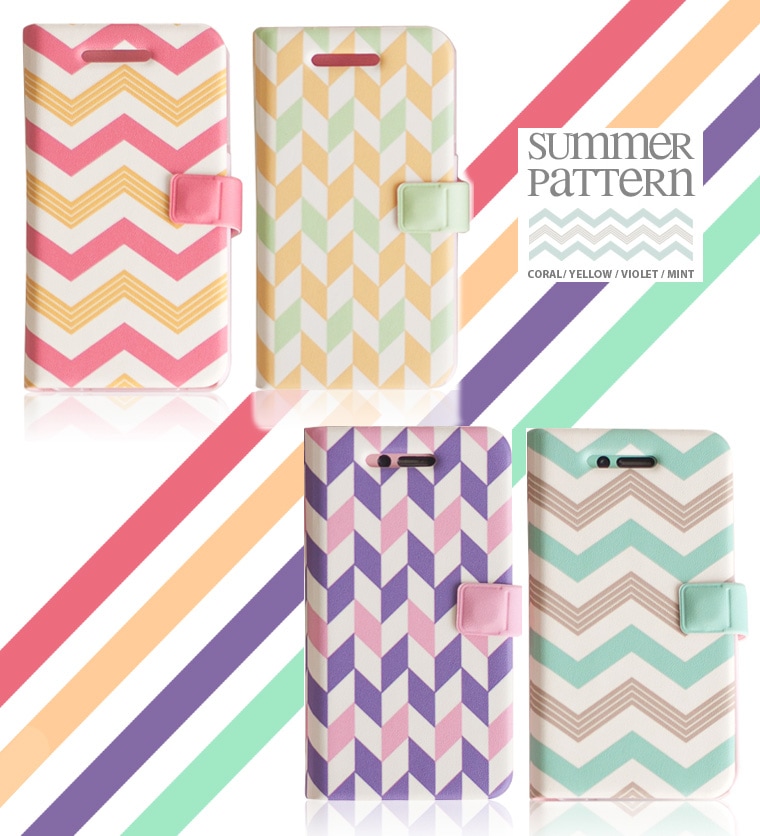 【訳あり アウトレット】 iPhone SE/5/5s ケース Happymori Summer Pattern(ハッピーモリ サマーパターン)アイフォン