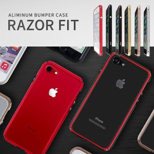 iPhone SE2 128GB レッド 非純正バッテリー アルミバンパー付き GAZE(ゲイズ) iPhone SE (第3世代) ケース カバー GAZE Razor