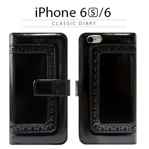 【訳あり アウトレット】 iPhone6s ケース 手帳型 ZENUS Classic Diary Black（ゼヌス クラシックダイアリー ブラック）アイフォン iPhone6 本革