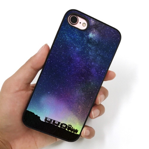 iPhone SE (第3世代) ケース カバー Dparks Twinkle Case 銀河の列車 [iPhone SE3/SE2/8/7]