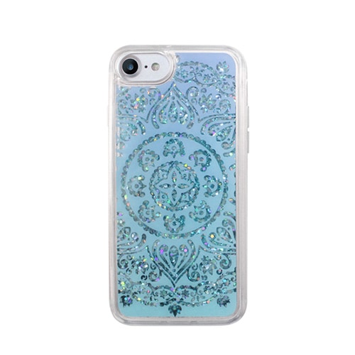 iPhone SE (第3世代) ケース カバー icover Sparkle case White lace [iPhone SE3/SE2/8/7]