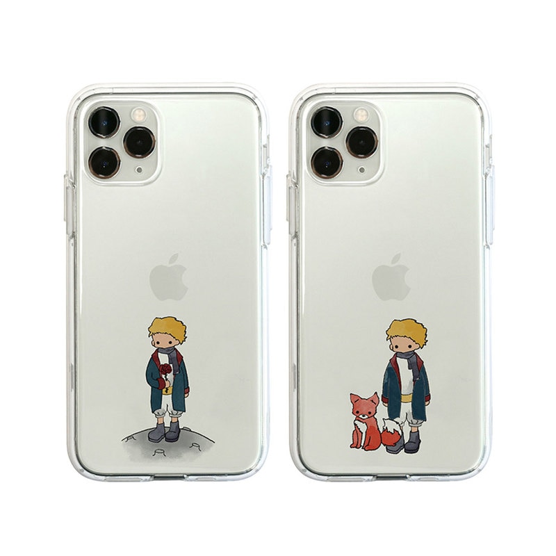 iPhone 11 Pro / iPhone 11 ケース iPhone XS / X ケース iPhone XR ケース Dparks ソフトクリアケース リトルプリンス バラ キツネ （ディーパークス） アイフォン カバー バータイプ