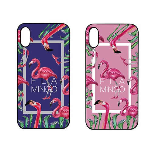 iPhone XS / X ケース Dparks ブラックケース FLAMINGO SQUARE(ディーパークス)アイフォン カバー