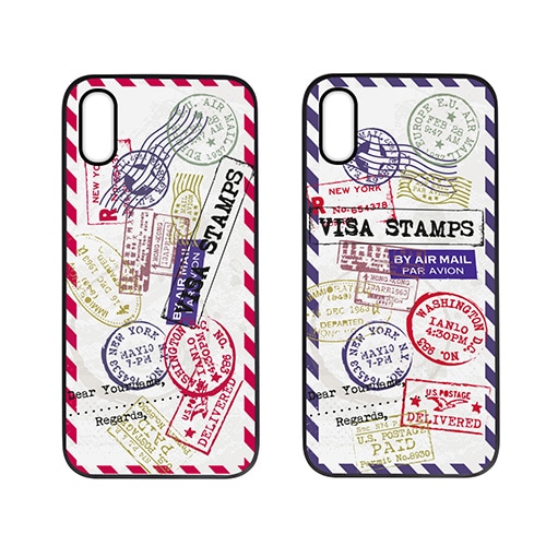 【iPhone XS / X ケース】 Dparks ブラックケース スタンプ