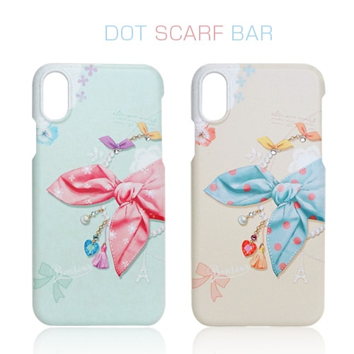 iPhone XS / X ケース Happymori Dot Scarf Bar（ハッピーモリ ドットスカーフバー）アイフォン カバー