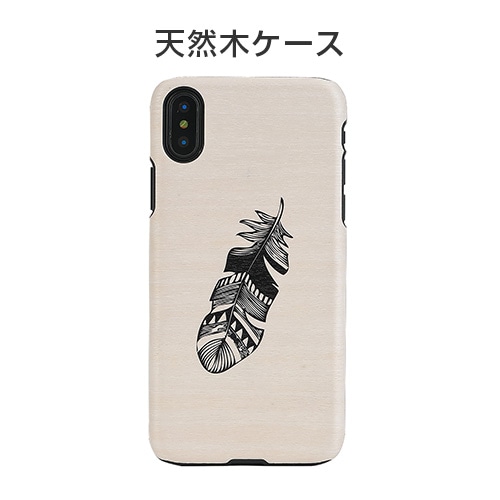 iPhone XS / X ケース 天然木 Man&Wood Indian（マンアンドウッド インディアン）アイフォン カバー 木製