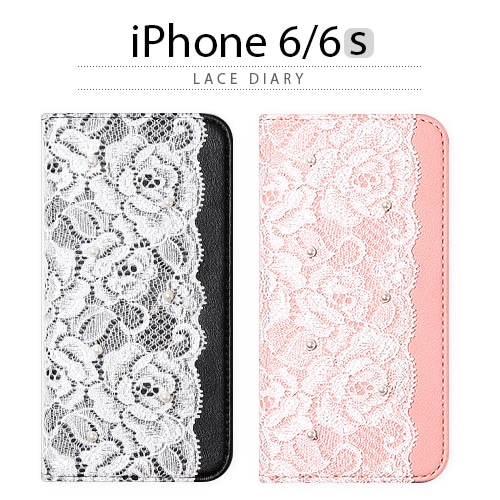 【訳あり アウトレット】 iPhone6s ケース 手帳型 abbi Lace diary（アビィ レースダイアリー）アイフォン iPhone6