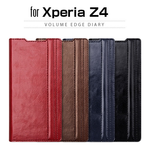 【訳あり アウトレット】 Xperia Z4 ケース Chabel Volume Edge Diary（チャベル ボリュームエッジダイアリー） エクスペリア 