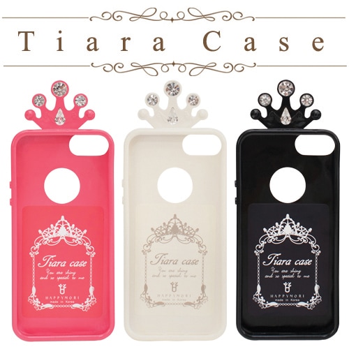 【訳あり アウトレット】 iPhone5/5s ケース Happymori Tiara Case (ハッピーモリ ティアラケース)アイフォン ラインストーン