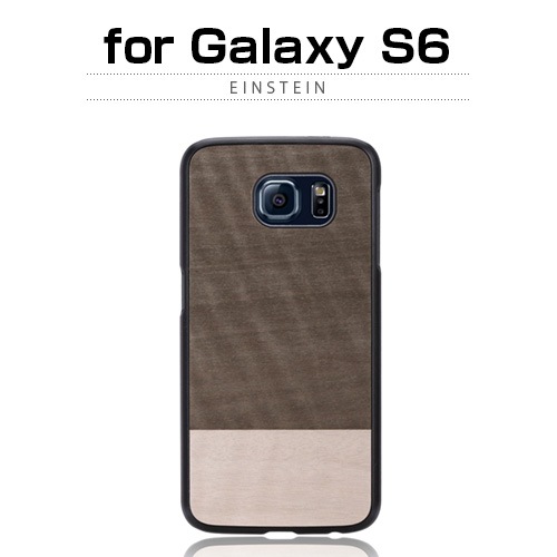 【訳あり アウトレット】Galaxy S6 ケース Man&Wood 天然木ケース Einstein（テンネンモクケース アインシュタイン） ギャラクシー