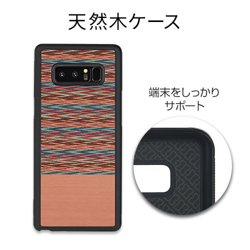 Galaxy Note8 ケース 天然木 Man&Wood Browny Check（マンアンドウッド ブラウニーチェック）ギャラクシー ノートエイト カバー 木製 SC-01K SCV37