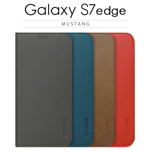 【訳あり アウトレット】 Galaxy S7 edge ケース 手帳型 araree MUSTANG（アラリー マスタング）ギャラクシー エスセブン エッジ