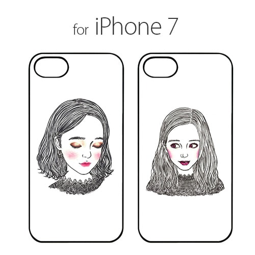 【訳あり アウトレット】 iPhone SE (第3世代) ケース カバー Dparks ブラックケース ガール [iPhone SE3/SE2/8/7]