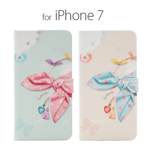 【訳あり アウトレット】 iPhone 8 / 7ケース 手帳型 Happymori Dot Scarf Diary（ハッピーモリ ドットスカーフダイアリー）アイフォン カバー |iPhone用|アウ