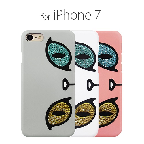 【訳あり アウトレット】 iPhone SE 第2世代 se2 ケース iPhone 8/7ケース GAZE Kuncat X Gaze Swarovski Odd-eye（ゲイズ クンキャットエックス スワロフスキーオッドアイ）アイフォン カバー 猫デザイン 