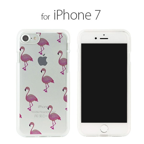 【訳あり アウトレット】iPhone7 ケース Dparks ソフトクリアケース フラミンゴ（ディーパークス）アイフォン カバー