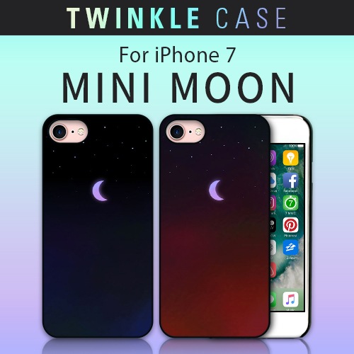 【訳あり アウトレット】 iPhone SE 第2世代 (SE2)/8/7 ケース Dparks Twinkle Case ミニムーン アイフォン カバー スマホケース