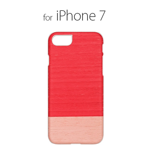 【訳あり アウトレット】 iPhone SE (第3世代 / 2022年) ケース カバー Man&Wood 天然木ケース Little peach [iPhone SE2/8/7]|iPhone用|