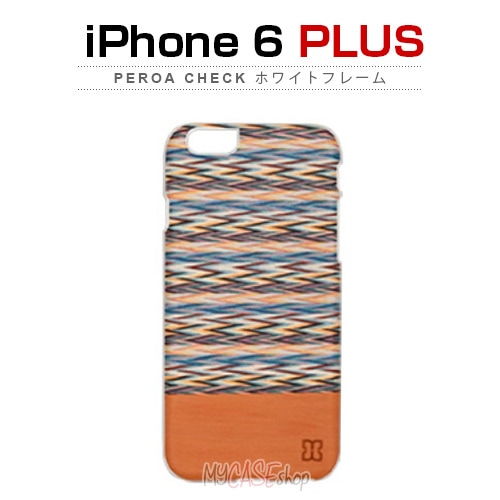 【訳あり アウトレット】 iPhone6s Plus/6 Plus ケース 天然木 Man&Wood Peroa check(マンアンドウッド ぺロアチェック)アイフォン