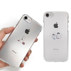 【訳あり アウトレット】iPhone 8 / 7ケース Dparks ソフトクリアケース ミニ動物（ディーパークス）アイフォン カバー 4.7インチ