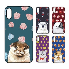 【訳あり アウトレット】 iPhone XS / X ケース Dparks ブラックケース アニマル＆フード