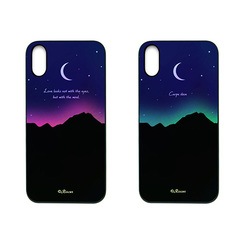 【訳あり アウトレット】 iPhone XS / X ケース Dparks Twinkle Case オーロラムーンライト ホログラム 