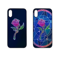 【訳あり アウトレット】 iPhone XS / X ケース Dparks Twinkle Case ステンドグラス（ディーパークス トゥインクルケース）アイフォン カバー ホログラム