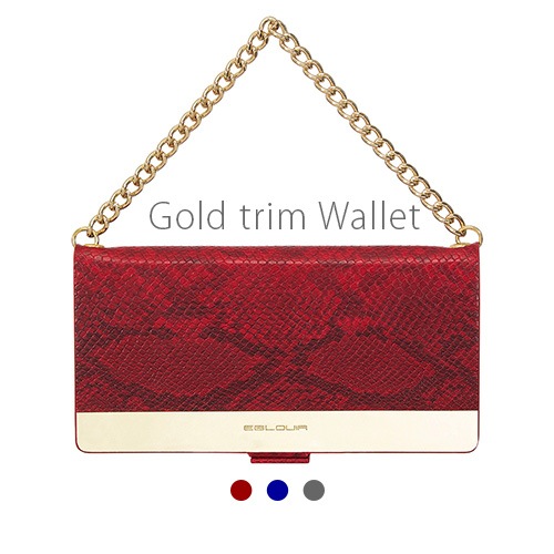 【訳あり アウトレット】 iPhone SE (第3世代) ケース カバー 手帳型 Eblouir Gold trim Wallet [iPhone SE3/SE2/8/7]